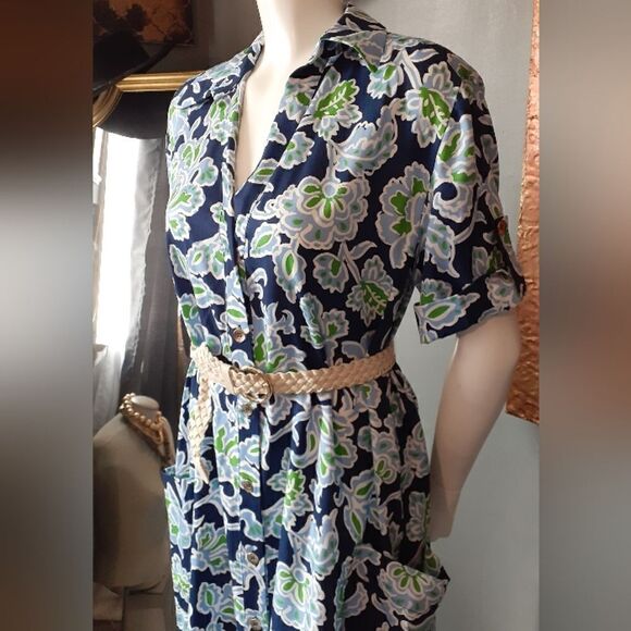 Zara Navy and White Floral Maxi Dress - Picture 6 of 15